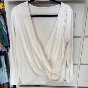 Lululemon White Wrap Top